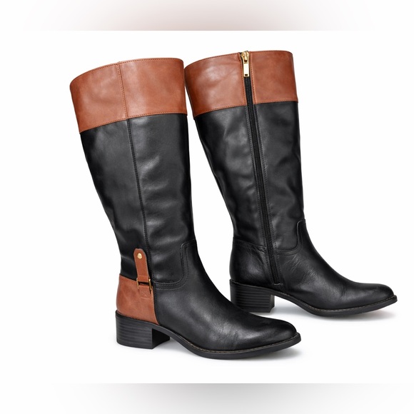 Franco Sarto Shoes - Franco Sarto‎ Black Brown Riding Boots Wide Calf Size 8